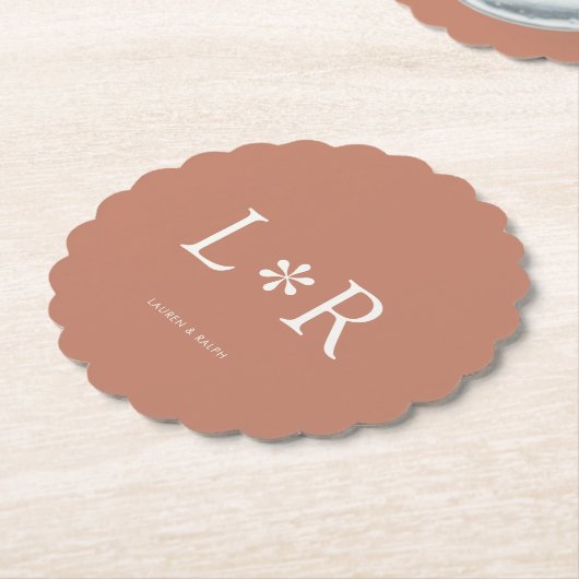 Terracotta | Simple Chic Couple Untersetzer (angewinkelt)