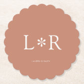 Terracotta | Simple Chic Couple Untersetzer (Vorderseite)