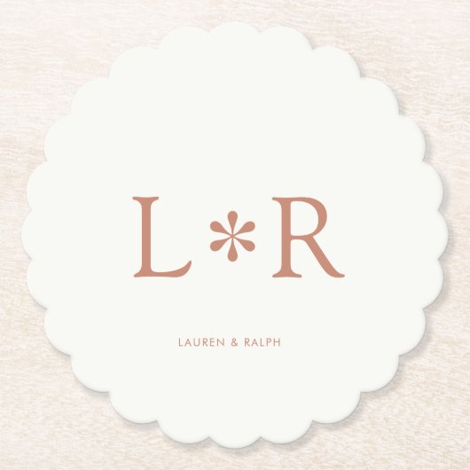 Terracotta | Simple Chic Couple Untersetzer (Vorderseite)