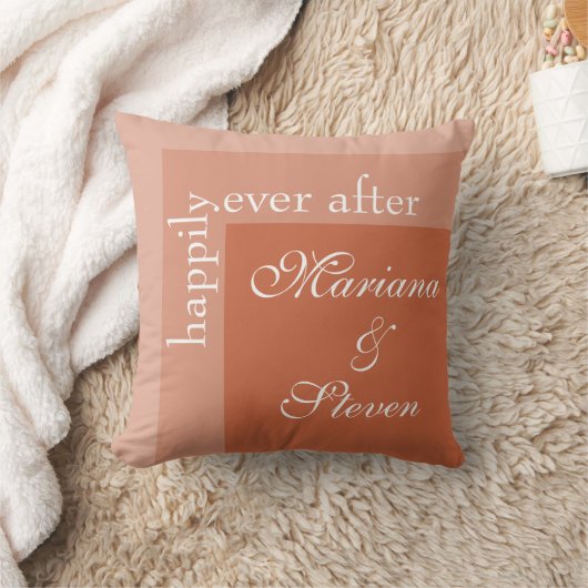 Terracotta Simple Modern Chic Script Wedding Kissen (Decke)