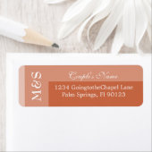 Terracotta Simple Modern Chic Script Wedding Label (Insitu)