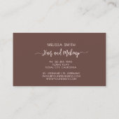 Terracotta Simple Monogram Visitenkarte (Rückseite)