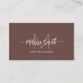 Terracotta Simple Monogram Visitenkarte (Vorderseite)