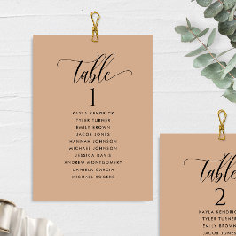 Terracotta-Sitzplätzen Karten mit Gästennamen