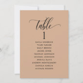 Terracotta-Sitzplätzen Karten mit Gästennamen (Vorderseite)