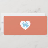 Terracotta & Sky Blue Boarding Pass Wedding Einladung (Rückseite)