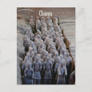 Terracotta Soldiers in der Nähe der Xian China Postkarte