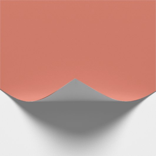 Terracotta Solid Color Geschenkpapier (Ecke)
