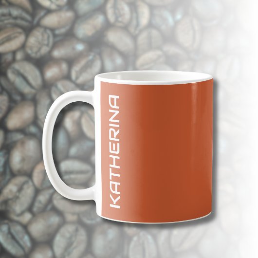 Terracotta Solid Color | Klassisches Personalisier Kaffeetasse