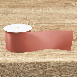 Terracotta Solid Color Satinband