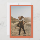 Terracotta Sommer Foto Einladung (Rückseite)