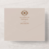 Terracotta Southwestern Cactus Foto Wedding All In One Einladung (Rückseite)