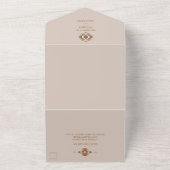 Terracotta Southwestern Cactus Foto Wedding All In One Einladung (Außenbereich)