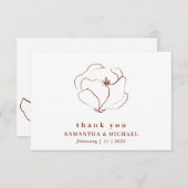 Terracotta Special Vielen Dank Name Datum Einladung (Vorne/Hinten)