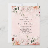 Terracotta Spring Fall Floral Paare Dusche (Vorderseite)