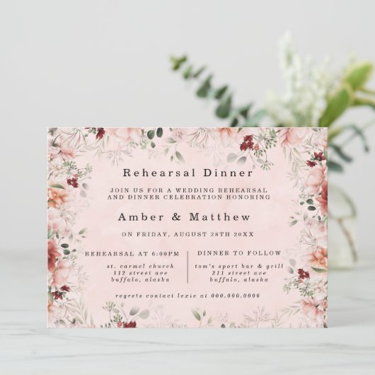 Terracotta Spring Herbst Probe Einladung (Stehend Vorderseite)