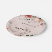 Terracotta Spring Herbst Rustikale Hochzeit Pappteller (Schrägansicht)