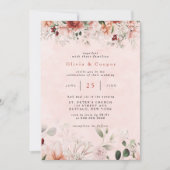 Terracotta Spring Watercolor Einladung (Vorderseite)