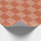 Terracotta Squares Dark and Light Squares Custom Geschenkpapier (Ecke)