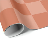 Terracotta Squares Dark and Light Squares Custom Geschenkpapier (Rolleneckpunkt)