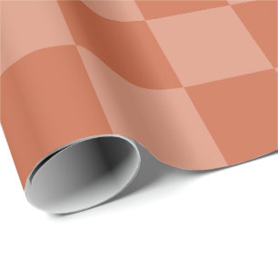 Terracotta Squares Dark and Light Squares Custom Geschenkpapier