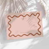 Terracotta Squiggly Wavy Line Vielen Dank Mitteilungskarte