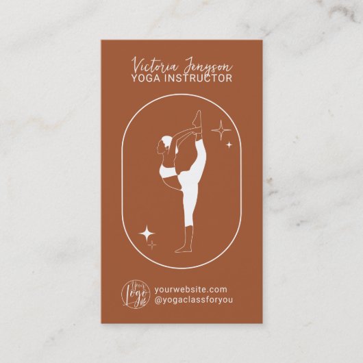 Terracotta star Yoga Lehrer Studio Visitenkarte (Vorderseite)