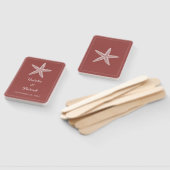 Terracotta Starfish Wedding Hand Fans Fächer (Non-assembled)