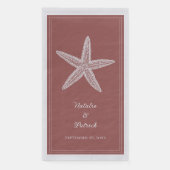 Terracotta Starfish Wedding Serviette (Vorderseite)