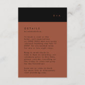 Terracotta-Streifen RSVP Karte (Vorderseite)