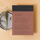 Terracotta-Streifen RSVP Karte