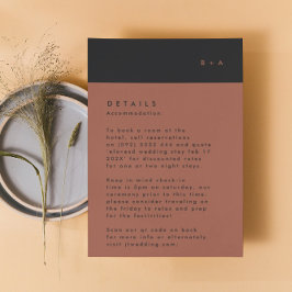 Terracotta-Streifen RSVP Karte