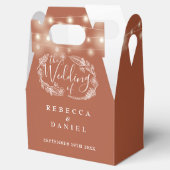 Terracotta String Lights Floral Wedding Geschenkschachtel (Geöffnet)
