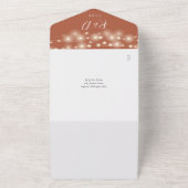 Terracotta String Lights QR Code Wedding All In One Einladung (Außenbereich)