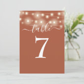 Terracotta String Lights Tischnummer (Stehend Vorderseite)