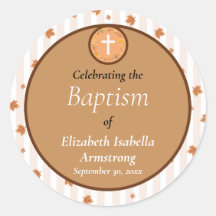 Terracotta Stripe und Leaf Wreath Fall Taufe