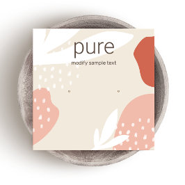 Terracotta Stud Earring Juwelier Display Quadratische Visitenkarte