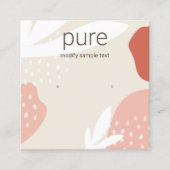 Terracotta Stud Earring Juwelier Display Quadratische Visitenkarte (Vorderseite)