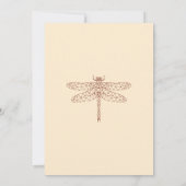 Terracotta Summer Fall Dragonfly Einladung (Rückseite)