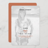 Terracotta Summer Foto Brautparty Einladung (Vorne/Hinten)