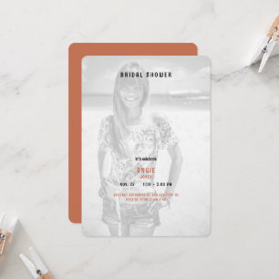 Terracotta Summer Foto Brautparty Einladung