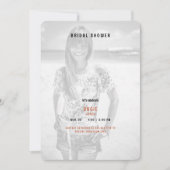 Terracotta Summer Foto Brautparty Einladung (Vorderseite)