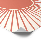Terracotta sunburg poster (Ecke)
