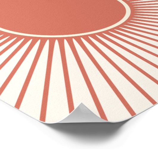 Terracotta sunburg poster (Ecke)