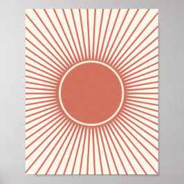 Terracotta sunburg poster
