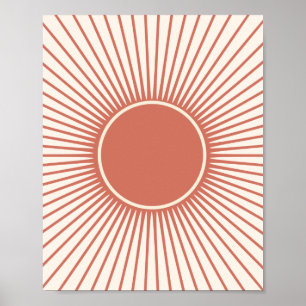 Terracotta sunburg poster