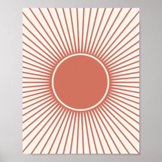Terracotta sunburg poster (Vorne)