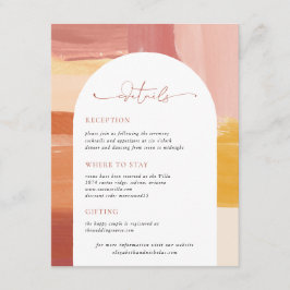 Terracotta Sunrise | Angaben zum Hochzeitgast Begleitkarte