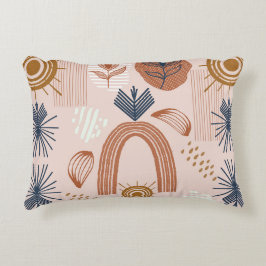 Terracotta Sunrise: Boho Harmony, Blush Pink Dekokissen