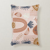 Terracotta Sunrise: Boho Harmony, Blush Pink Dekokissen (Vorderseite(Vertikal))